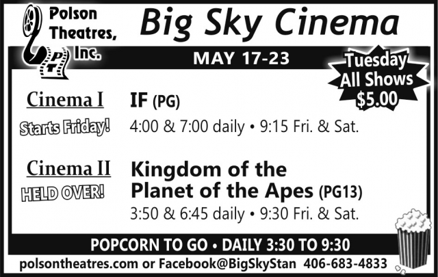 The Fall Guy, Polson Theatres, Inc - Big Sky Cinema, Dillon, MT