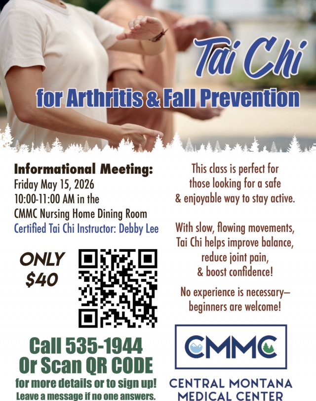 Tai Chi for Arthritis & Fall Prevention, Central Montana Medical Center, Lewistown, MT