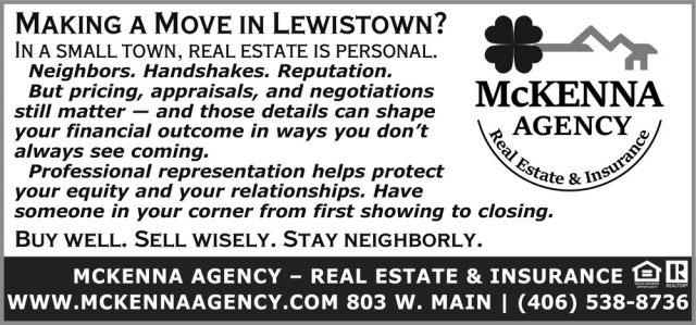 Real Estate & Insurance, McKenna Agency, Lewistown, MT
