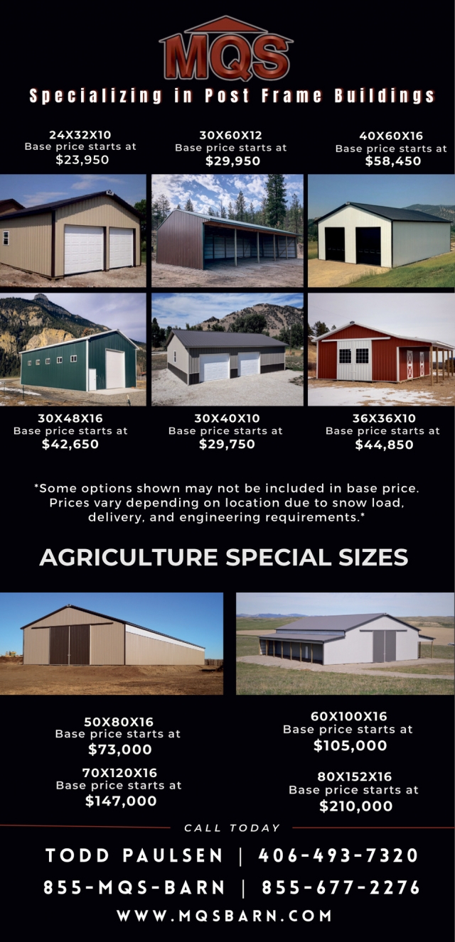Post Frame Buildings, MQS, Stevensville, MT