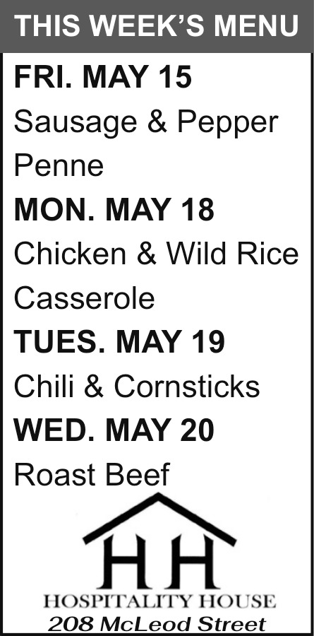 This Week's Menu, Hospitality House, Big Timber, MT
