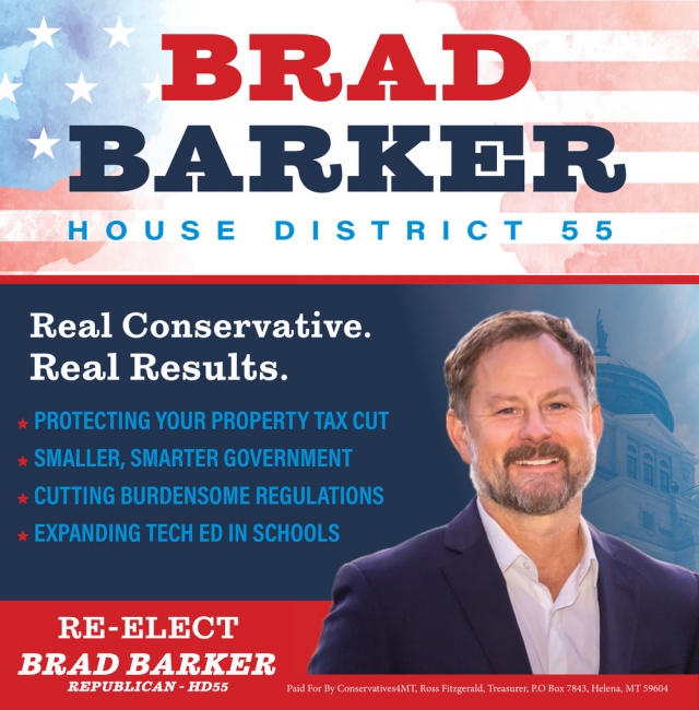 Real Conservative. Real Results., Brad Barker, Red Lodge, MT