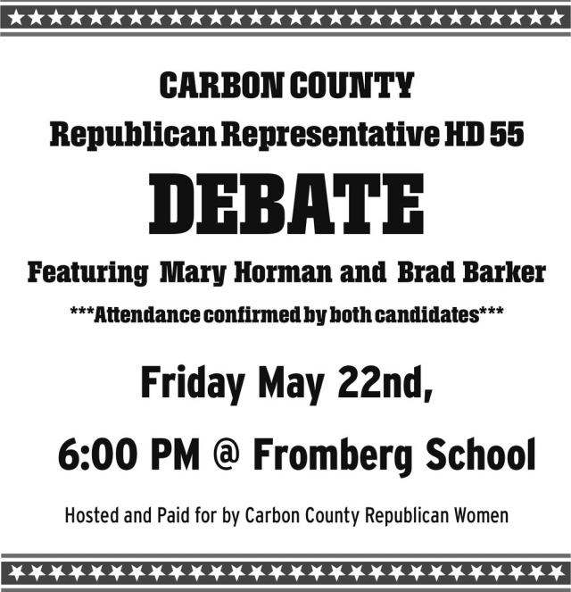 Candidate Debate, Carbon County Republican Representative HD 55 Debate (May 22, 2026)
