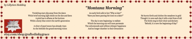 Montana Morning, Grafted In By Grace