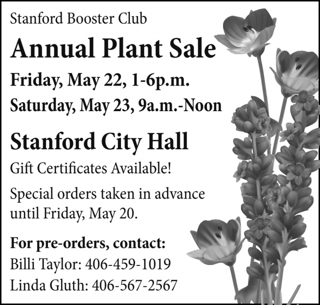 Plant Sale, Stanford Booster Club Annual Plant Sale (May 22, 2026)