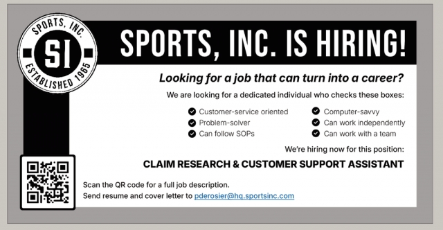 Hiring!, Sports, Inc.