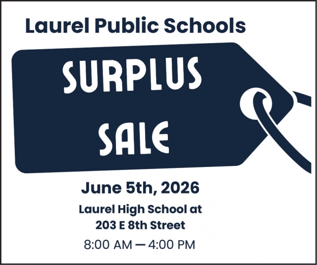 Board Meeting, Laurel Public Schools Surplus Sale (June 5, 2026)