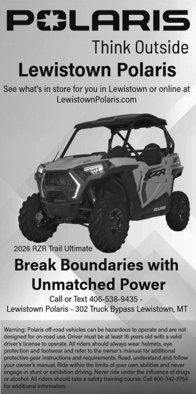Polaris Dealer, Lewiston Polaris, Lewistown, MT