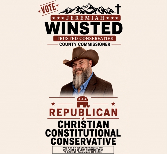 Vote Jeremiah Winsted for County Commissioner, Jeremiah Winsted Trusted Conservatice