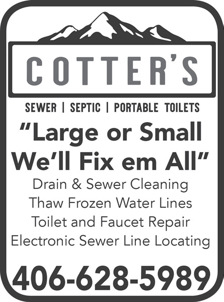 Drain & Sewer Cleaning, Cotter's, Laurel, MT