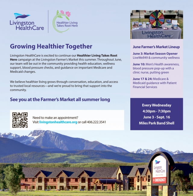 Growing Healthier Together, Livingston Healthcare, Livingston, MT