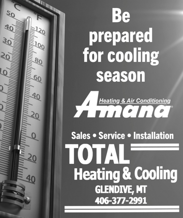 Be Prepared for Cooling Season, Total Heating & Cooling, Glendive, MT