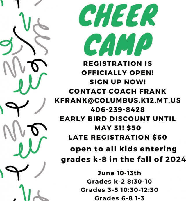 Registration Is Officially Open!, Cheer Camp (June 10-13, 2024)