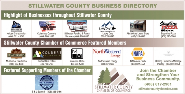 Business Directory, Stillwater County Chamber of Commerce, Columbus, MT
