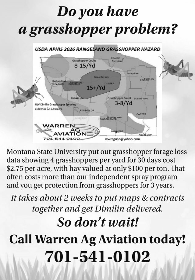 Do You Have a Grasshopper Problem?, Warren Ag Aviation, Inc., MT