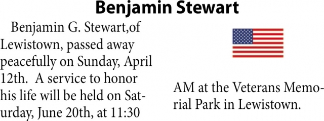Benjamin Stewart, Obituaries, Glendive, MT