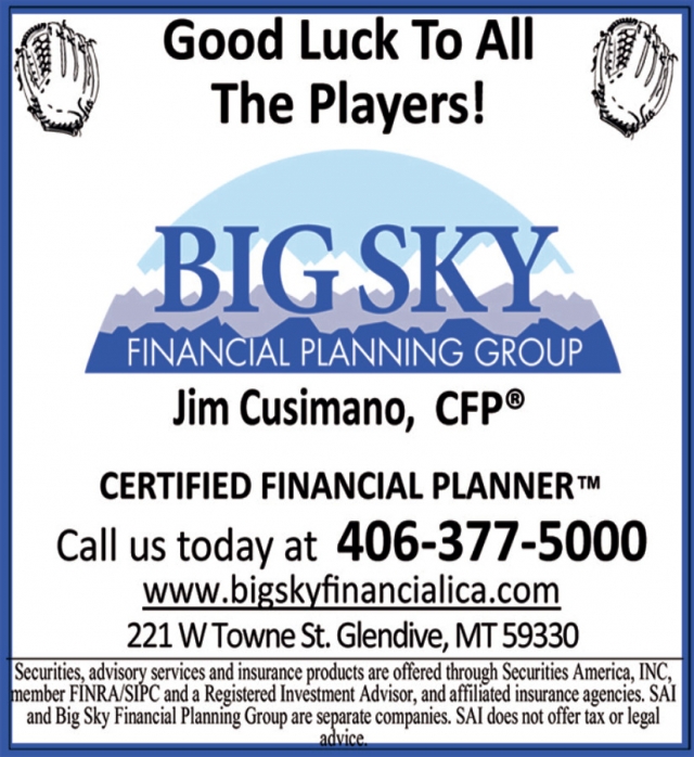 Certified Financial Planner, Jim Cusimano - Big Sky Financial Planning Group, Glendive, MT