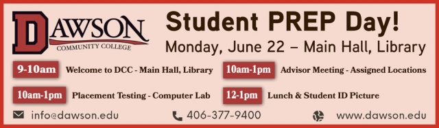 Student Prep Day!, Dawson Community College, Glendive, MT