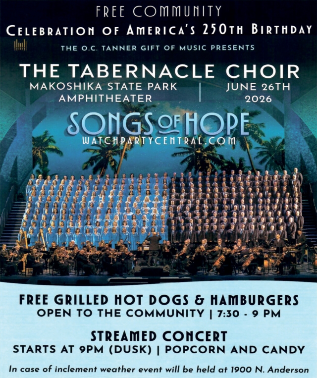 Songs of Hope, The Tabernacle Choir (June 26, 2026)