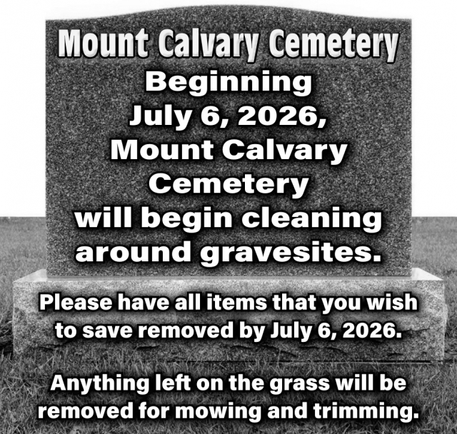 Cemetery Cleaning, Mount Calvary Cemetery, Lewistown, MT