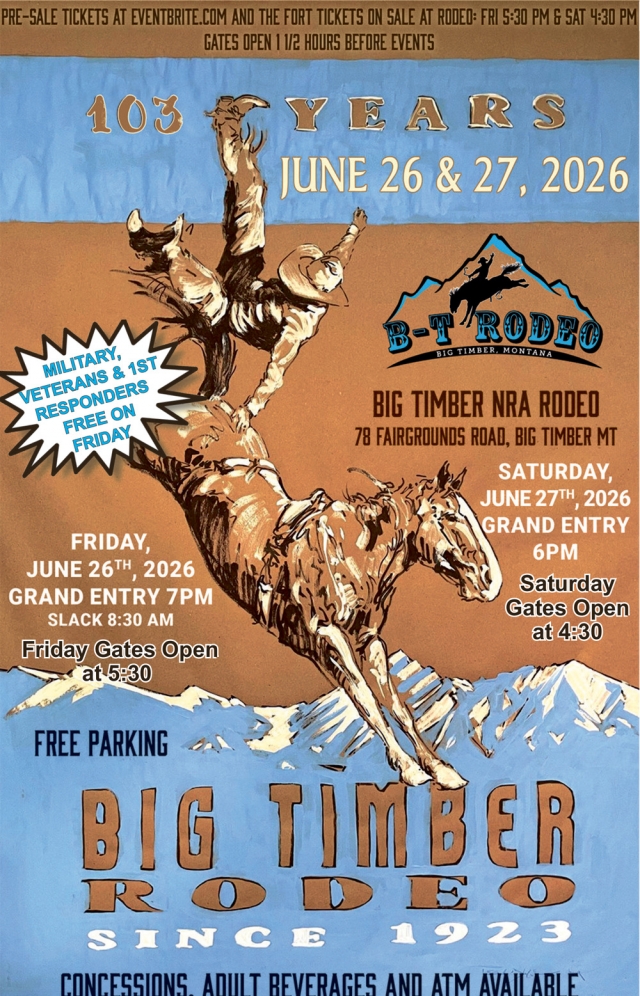 Rodeo Event, Big Timber Rodeo (June 26 & 27, 2026)