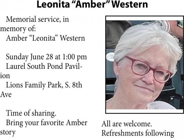 Leonita Western, Obituaries, Glendive, MT