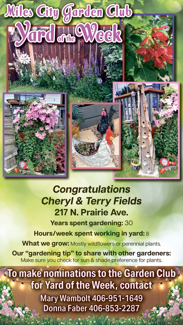 Yard of The Week, Miles City Garden Club