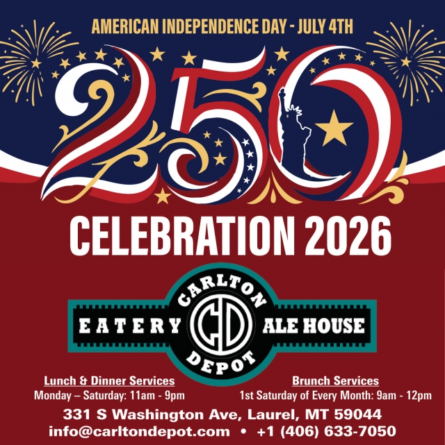 American Independence Day, Carlton Depot Eatery & Alehouse, Laurel, MT