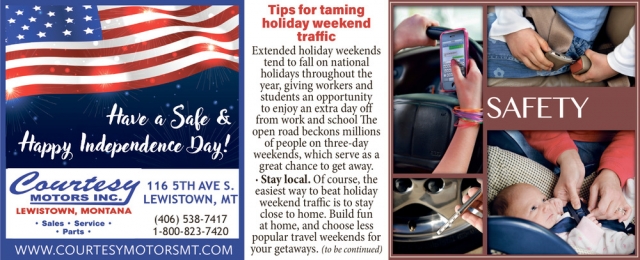 Tips for Taming Holiday Weekend Traffic, Courtesy Motors Inc