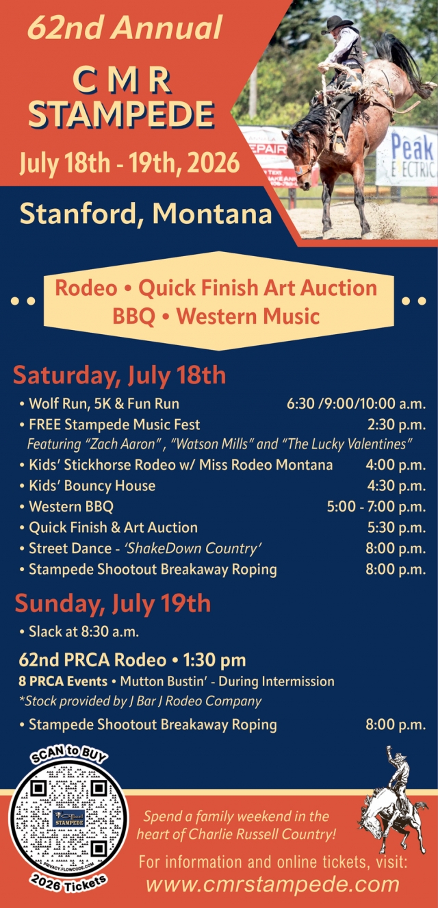Rodeo, 62nd Annual C.M. Russell Stampede (July 18, 2026)