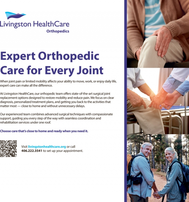 Expert Orthopedic Care for Every Joint, Livingston Healthcare Orthopedic Services