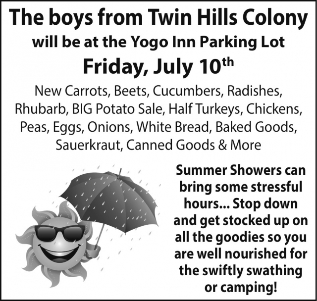 BIG Potato Sale, Twin Hills Colony at The Yogo Inn Parking Lot (April 5, 2024), Lewistown, MT