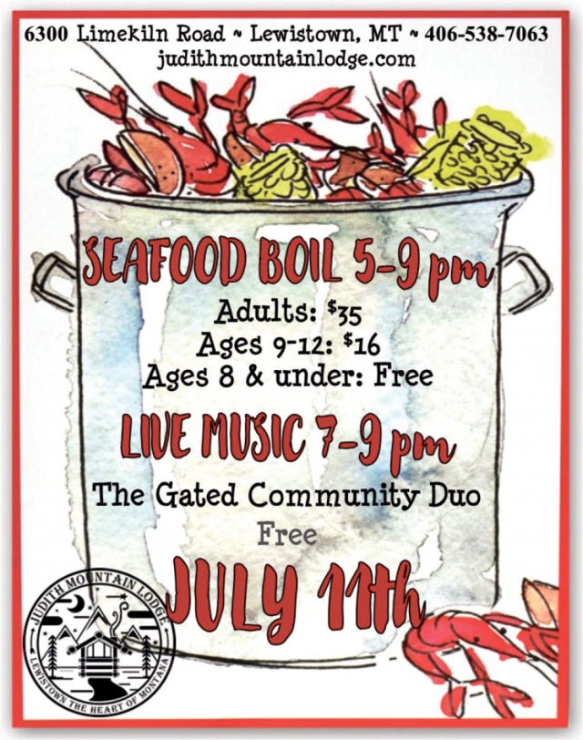 Seafood Boil, Judith Mountain Lodge, Lewistown, MT