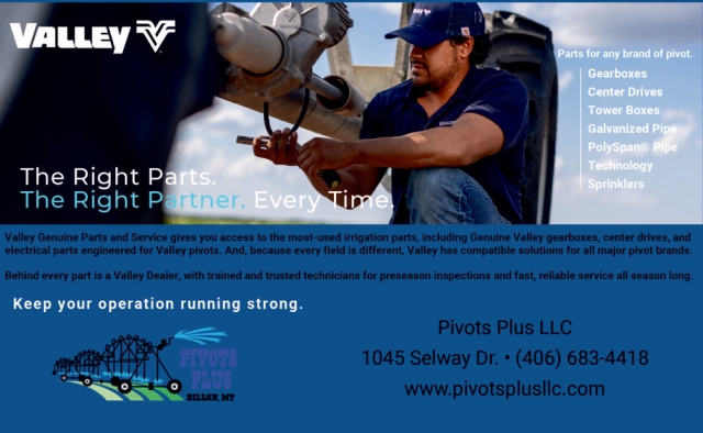 Irrigation Dealer, Pivots Plus, Dillon, MT