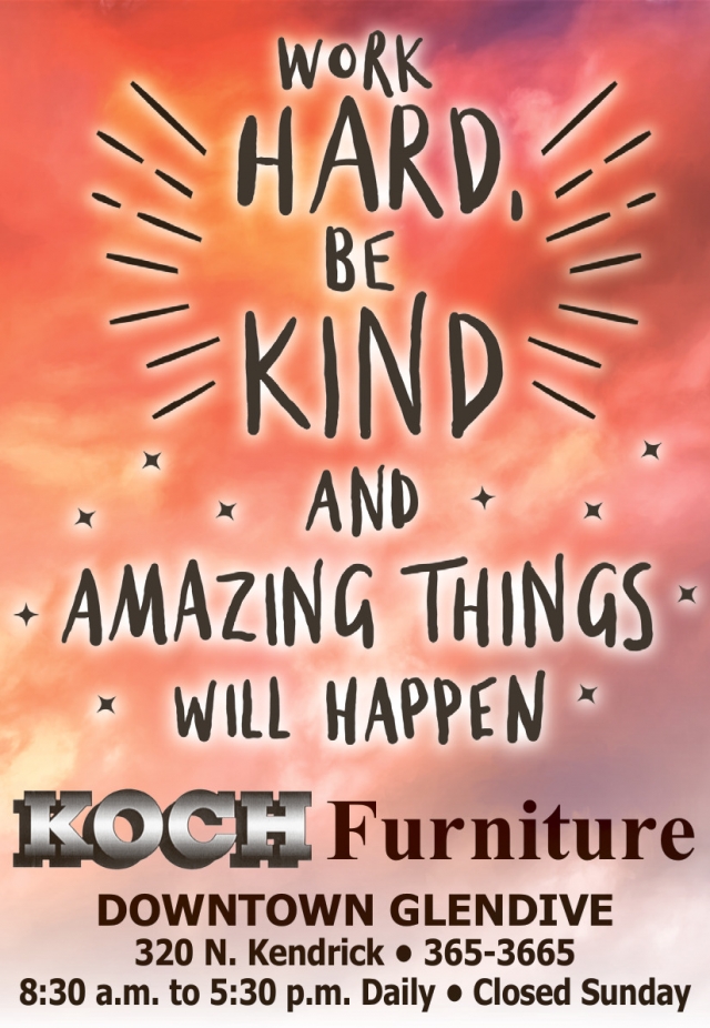 Local Furniture Store, Koch Furniture, Glendive, MT
