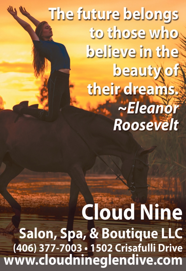 Pamper Yourself Today, Cloud Nine Salon, Spa & Boutique LLC, Glendive, MT