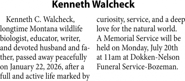 Celebration of Life     , Kenneth Walcheck