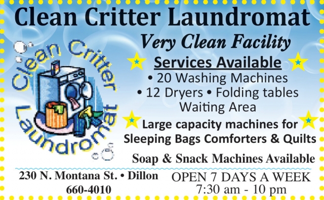 20 Washing Machines, Clean Critter Laundromat