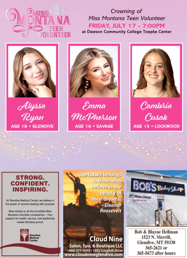 Teen Volunteer Pageant, Miss Montana Teen Volunteer (July 17, 2026)
