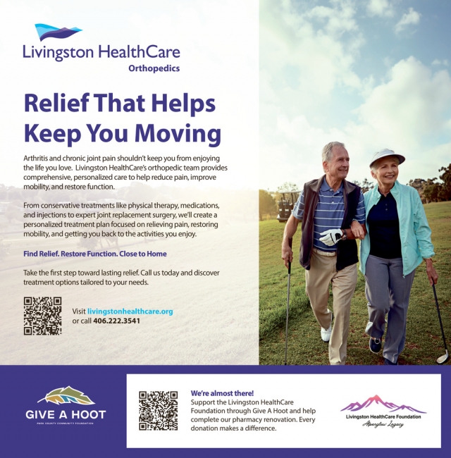 Orthopedic Pain Relief, Livingston Healthcare Orthopedic Services, Livingston, MT