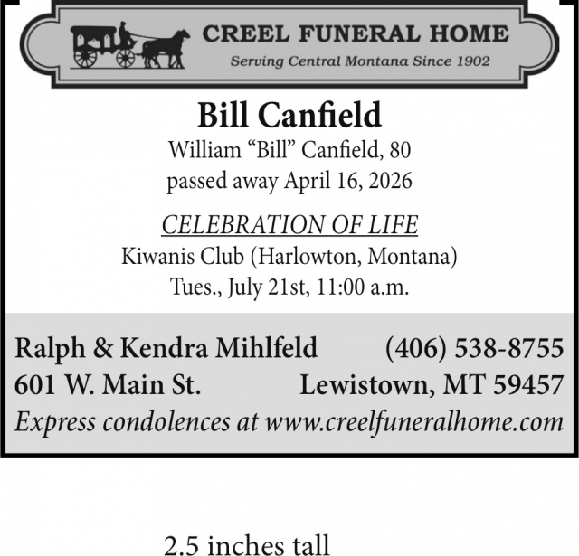 Trusted Funeral Care, Creel Funeral Home, Lewistown, MT