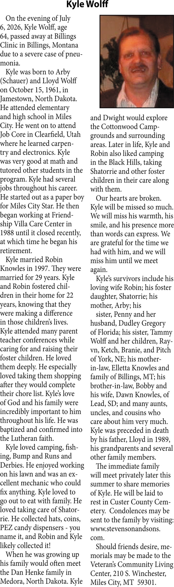 Celebrating a Life  , Kyle Wolff