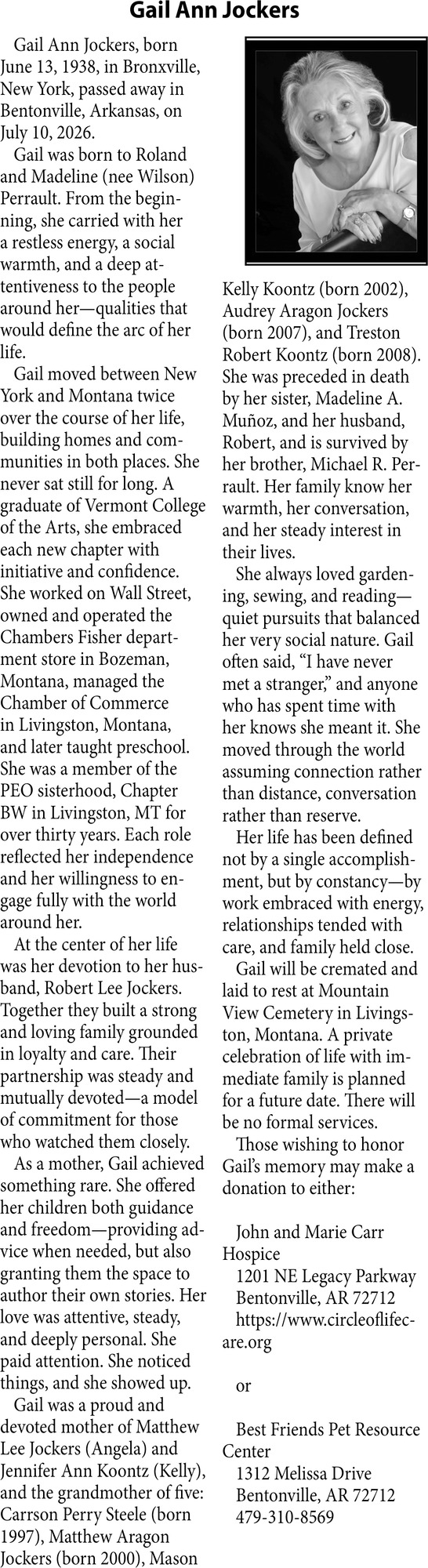 Forever in Our Hearts      , Gail Ann Jockers