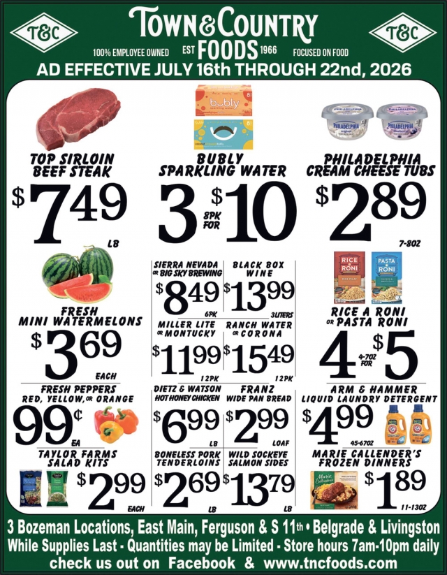 Grocery Sale This Week, Town & Country Foods - Bozeman, Bozeman, MT