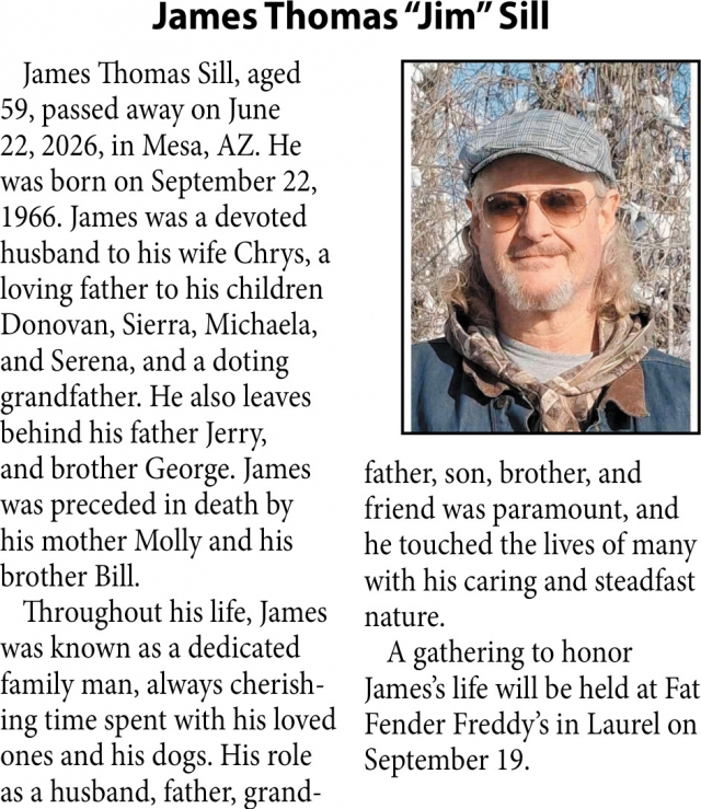 Celebration Of Life    , James Thomas "Jim" Sill
