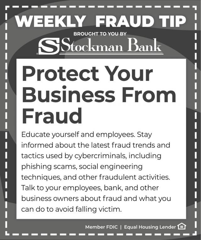 Protect Your Business, Stockman Bank