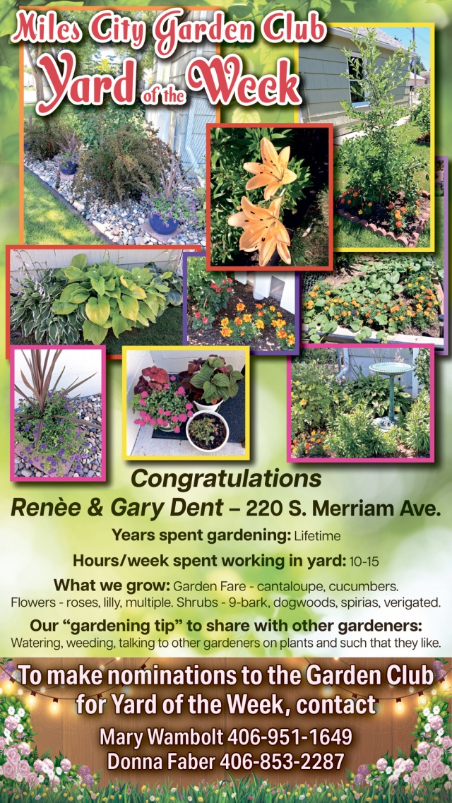 Nominate A Great Yard , Miles City Garden Club