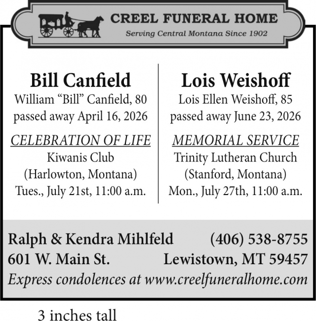 Trusted Funeral Home, Creel Funeral Home, Lewistown, MT