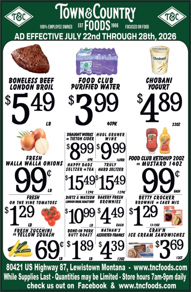 Grocery Sale This Week  , Town & Country Foods - Lewiston, Lewistown, MT