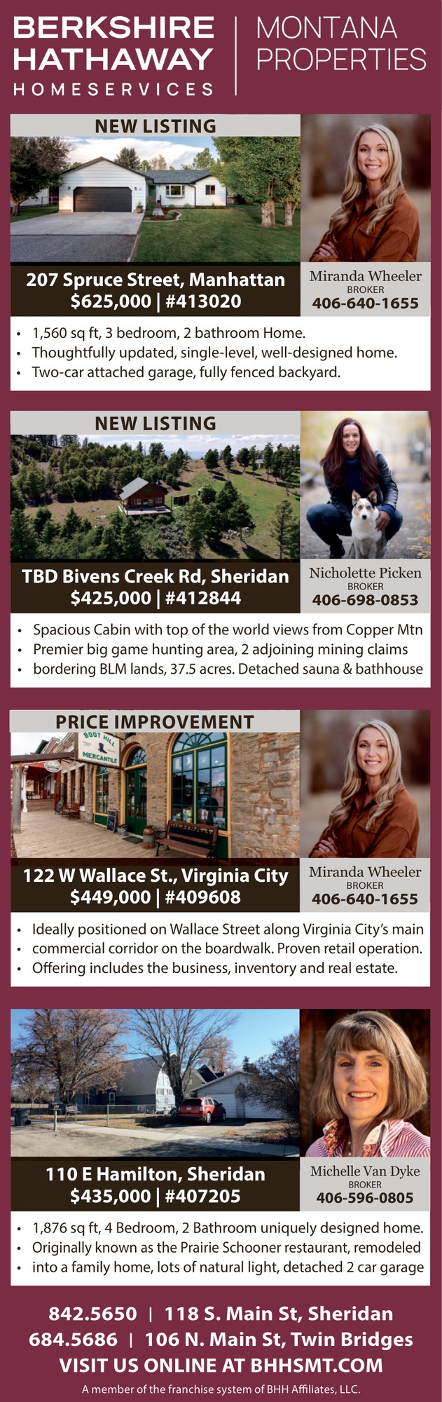 Explore These New Listings, Michelle Van Dyke / Nicholette Picken / Miranda Wheeler - Berkshire Hathaway HomeServices Montana Properties